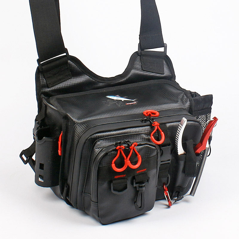Iron Plate Fishing Bait Backpack Shoulder Bag