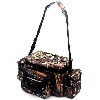 Large Capacity Fishing Tackle Bag with Camouflage Design