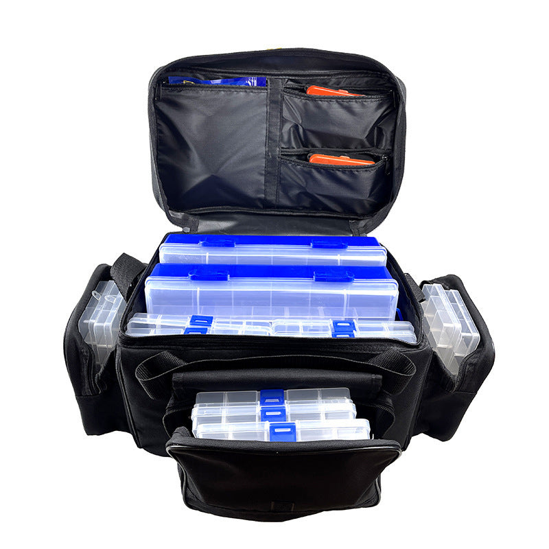 Large Capacity Fishing Tackle Bag with Camouflage Design