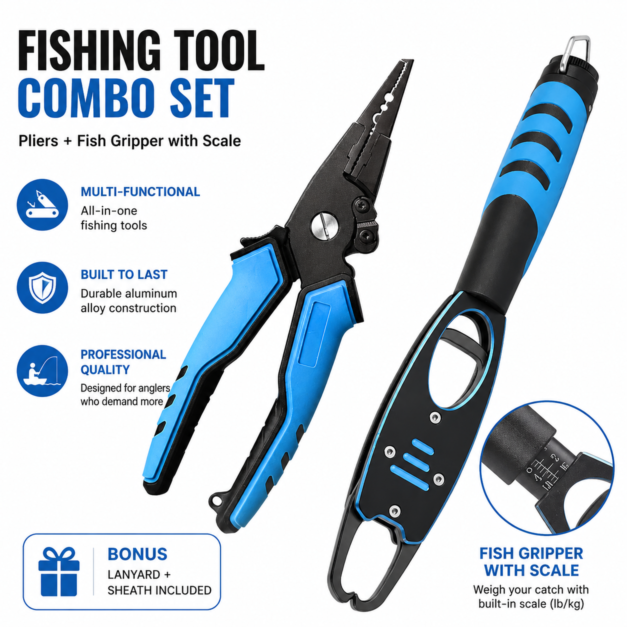 GripScale™ Aluminum Fish Gripper with Built-In Weighing Scale