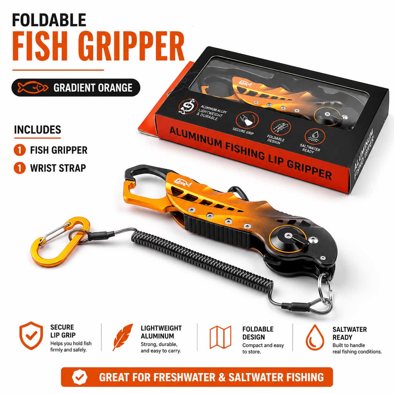 GripLock™ Foldable Fish Gripper