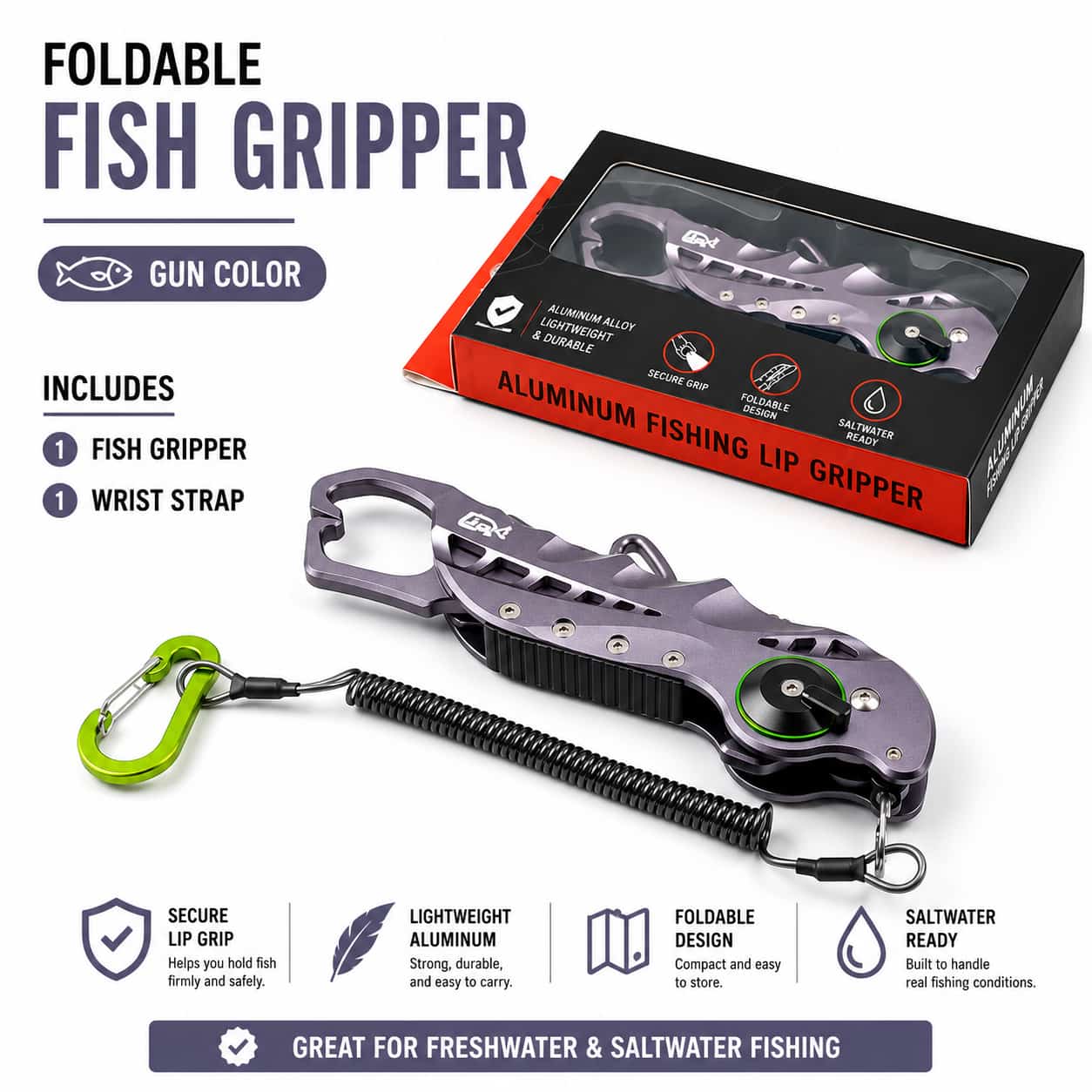 GripLock™ Foldable Fish Gripper