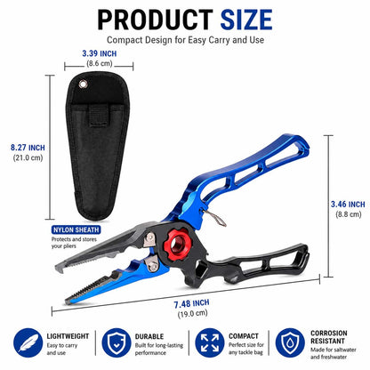 ProCut™ Multi-Tool Fishing Pliers with Tungsten Cutter