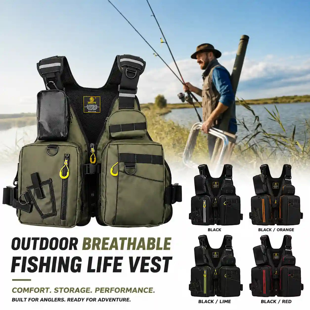 ProGear™ Multi-Pocket Fishing Flotation Vest