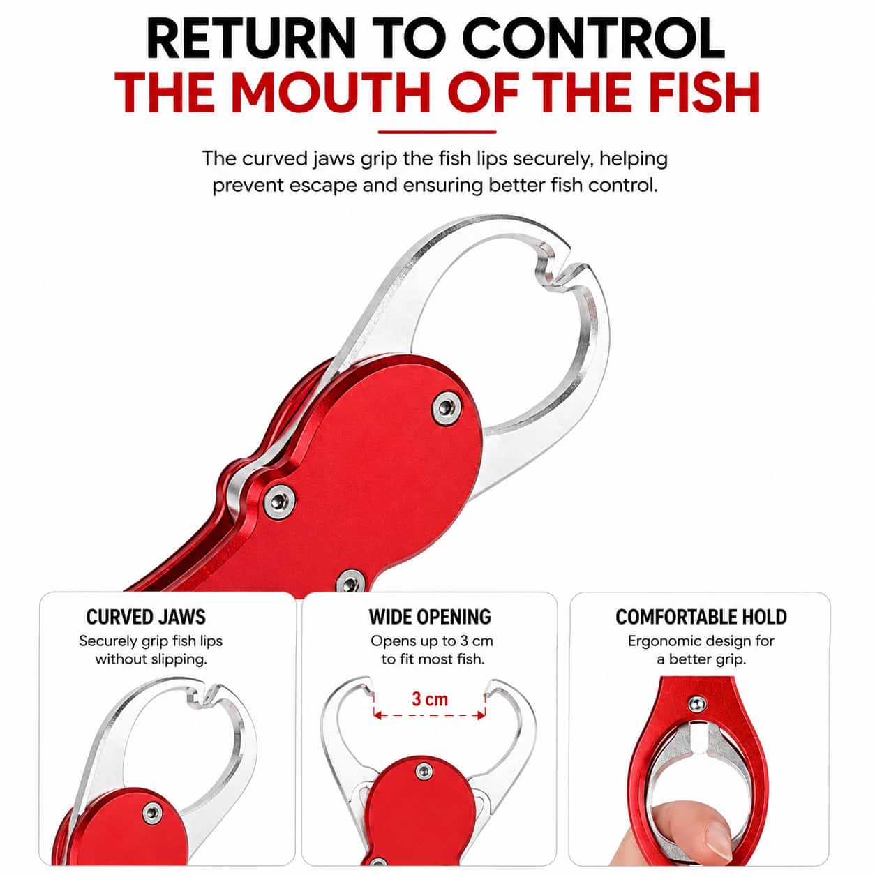 GripPro™ Fish Lip Gripper with Built-In Scale