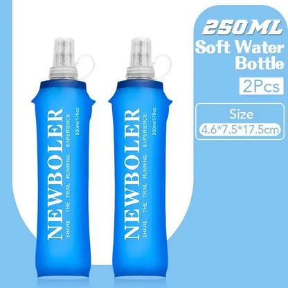 250Ml 500Ml Water Bottle TPU Folding Soft Flask Sport Water Bottle Water Bag Collapsible Water Bottle Running Camping