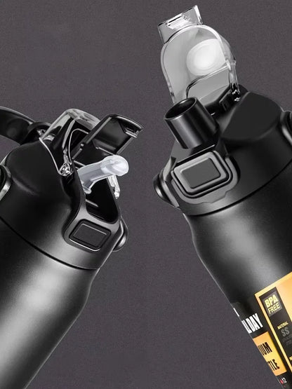 304 Stainless Steel Thermal Mug Outdoor Thermos Portable Tumbler Vacuum Flasks Cold and Hot Sports Water Bottle with Straw