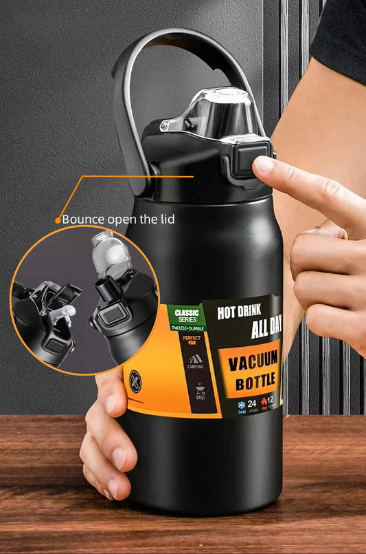 304 Stainless Steel Thermal Mug Outdoor Thermos Portable Tumbler Vacuum Flasks Cold and Hot Sports Water Bottle with Straw