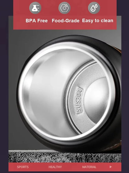 304 Stainless Steel Thermal Mug Outdoor Thermos Portable Tumbler Vacuum Flasks Cold and Hot Sports Water Bottle with Straw