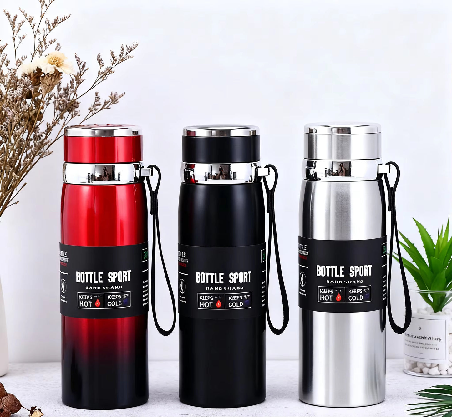 1L Thermal Water Bottle Keep Cold and Hot Water Bottle Thermos for Water Tea Coffee Vacuum Flasks Stainless Steel Thermos Bottle